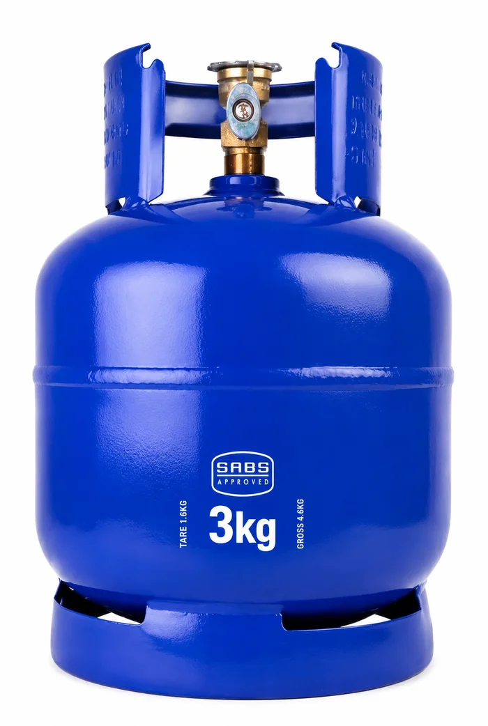 3 kg LPG gas cylinder refill, ideal for camping or lighting, from Diva Gas Supplies in Towerby, Johannesburg